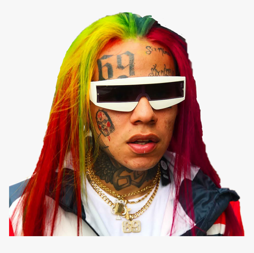 Svg Transparent Download 6ix9ine Drawing Portrait - 6ix9ine Hair, HD Png Download, Free Download