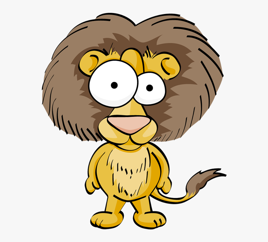 Cartoon Animal Eyes Png Download - Lion Funny Png, Transparent Png, Free Download