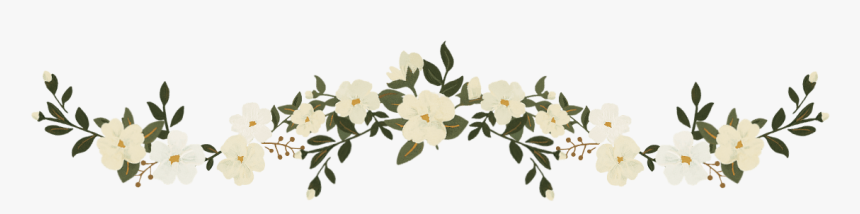 Flower-line - Line Of Flowers Png, Transparent Png, Free Download