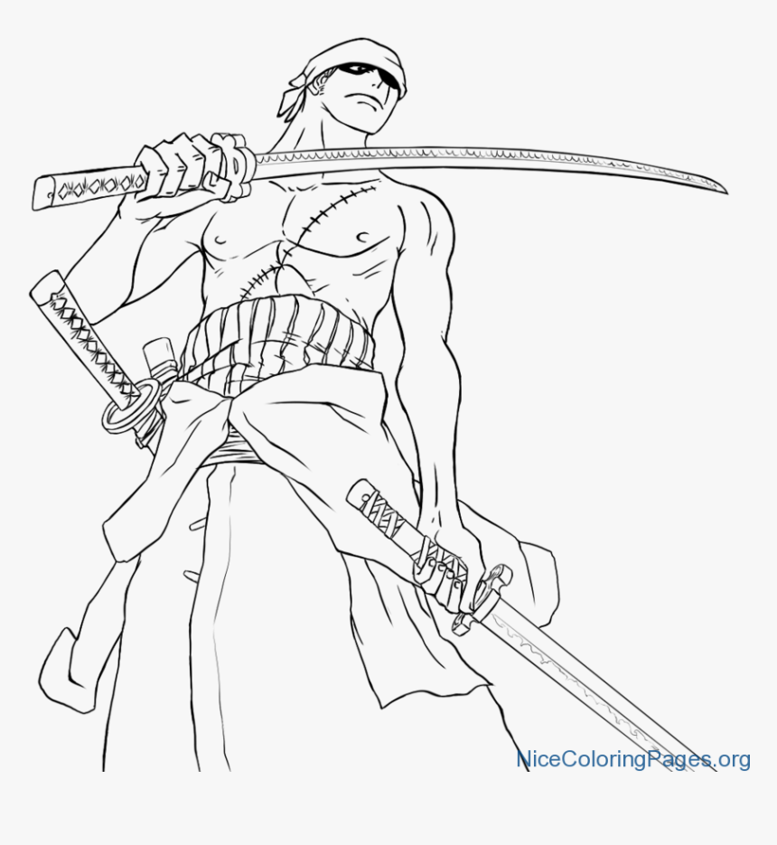 Unconditional Zoro Coloring Pages Imagination - Sketch, HD Png Download, Free Download