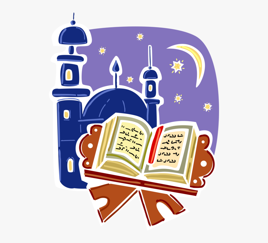 Vector Illustration Of Islamic Muslim Koran Or Quran - Arabic Clip Art, HD Png Download, Free Download