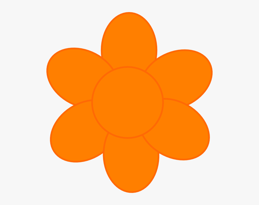 Orange Flower Svg Clip Arts - Clip Art Orange Flower, HD Png Download, Free Download