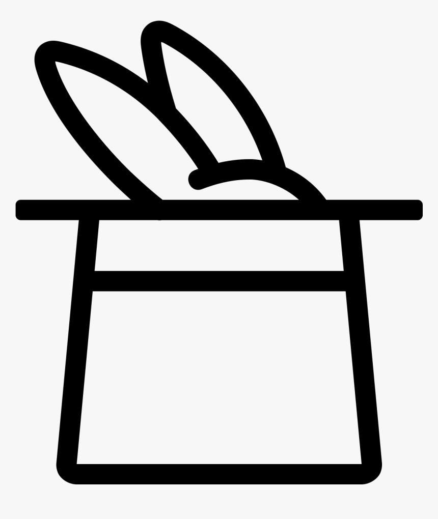 Rabbit Hat Png Pic - Rabbit In A Hat Icon, Transparent Png, Free Download