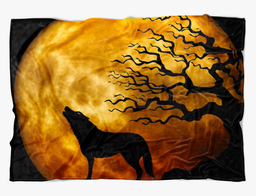 Yellow Moon Wolf Blanket"
 Data-zoom="//cdn - Lonely Wolf, HD Png Download, Free Download