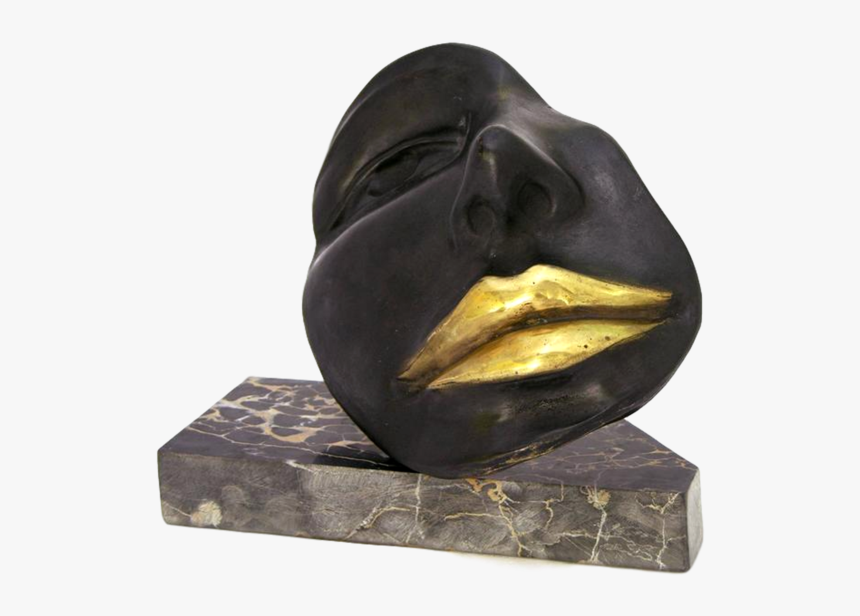 Black Sexy Bronze Sculpture Of A Partial Face With - Sexy Black Statue, HD Png Download, Free Download