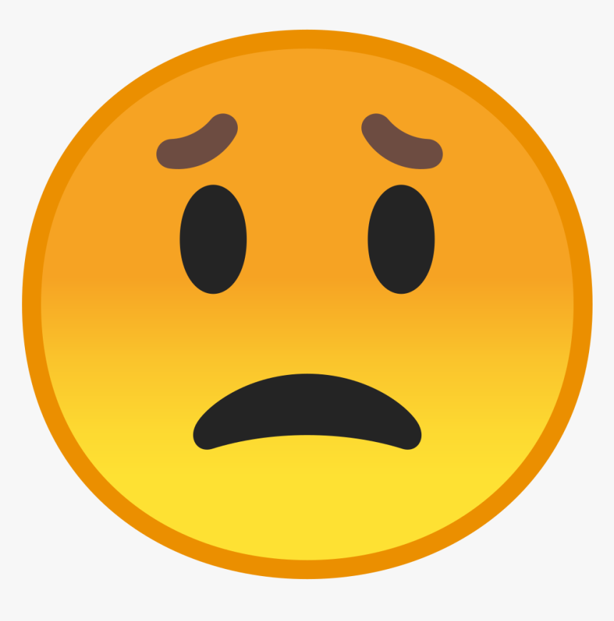 Worried Face Icon - Worried Emoji, HD Png Download - kindpng