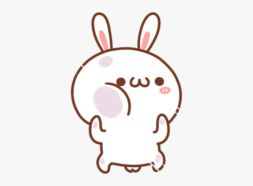 #kawaii #cute #bunny #white #rabbit #cartoon #chibi, HD Png Download, Free Download