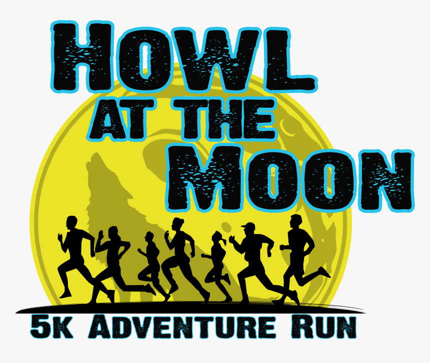 Howl At The Moon 5k Adventure Run - Graphic Design, HD Png Download, Free Download