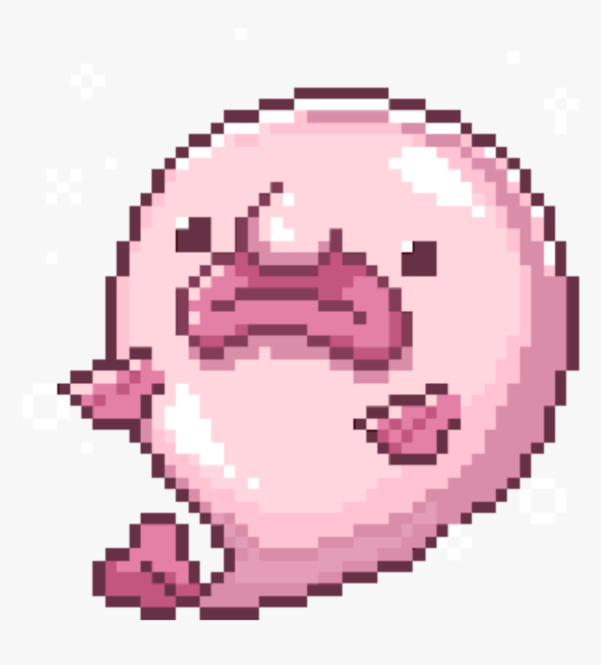 #pixel #pink #blobfish #fish #cute #aesthetic #pinkaesthetic - Transparent Pixel Art Cute, HD Png Download, Free Download