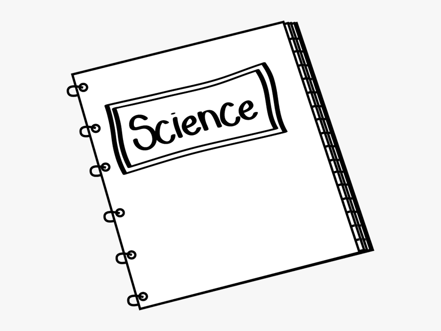 Black And White Science Notebook Clip Art - Science Black And White, HD Png Download, Free Download