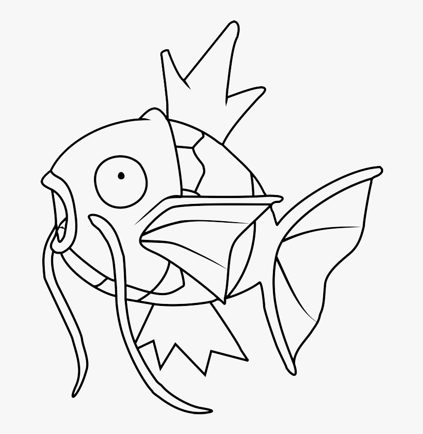 Pokemon Magikarp Black And White, HD Png Download, Free Download