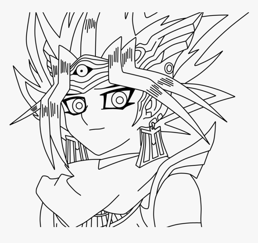 Yu Gi Oh Atem Yami Lineart By - Yugi Mutou, HD Png Download, Free Download