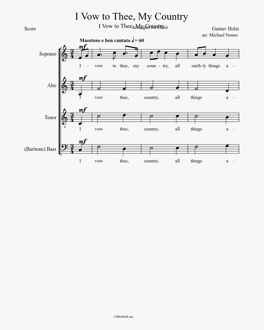 Vow To Thee My Country Harmony, HD Png Download, Free Download