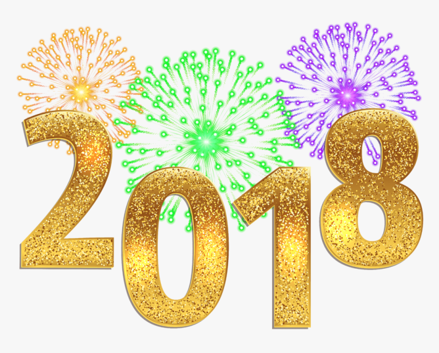 New Year Fireworks Png Download Image - Happy New Year 2018 Png, Transparent Png, Free Download