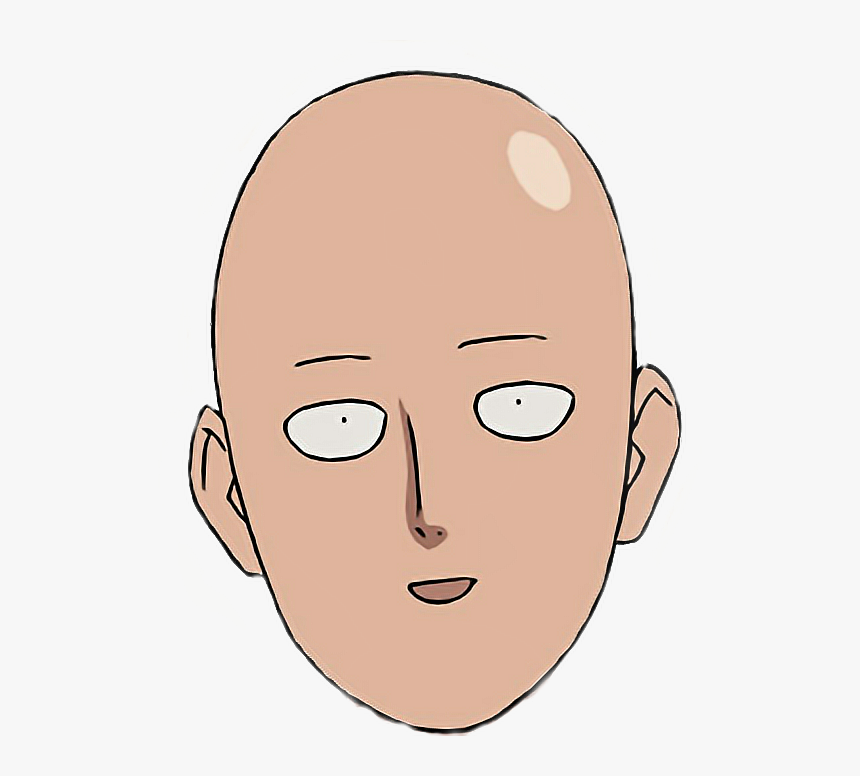 #anime #saitama #onepunchman #onepunchmansaitama #kawaii - One Punch Mans Face, HD Png Download, Free Download