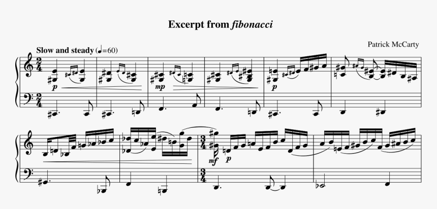 Fibonacci Musical Composition, HD Png Download, Free Download