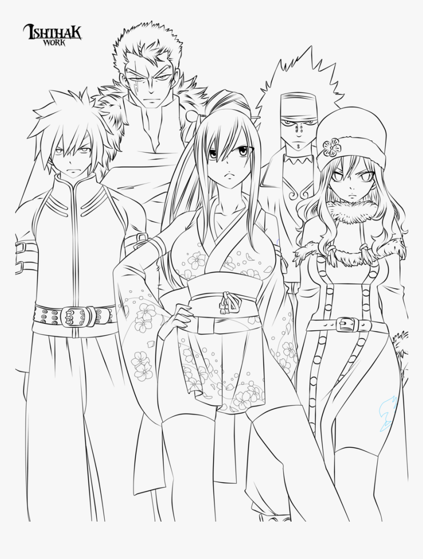 Erza Scarlet Coloring Pages - Anime Fairy Tale Coloring Pages, HD Png Download, Free Download