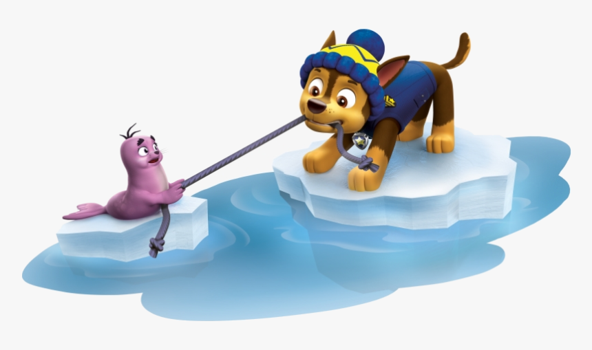 Paw Patrol Chase Having Fun Clipart In Snow Transparent - Chase Paw Patrol Snow, HD Png Download, Free Download