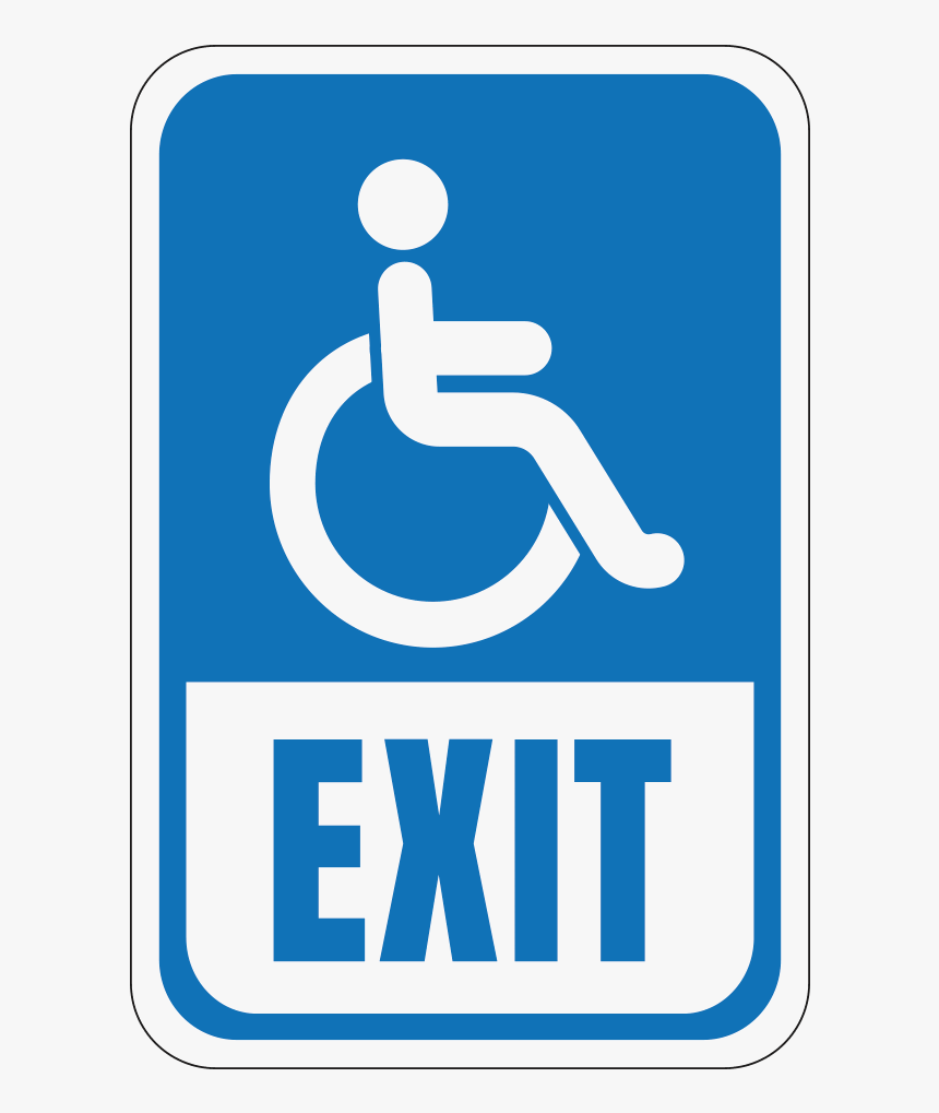Transparent Handicap Logo Png - Exit Sign, Png Download, Free Download