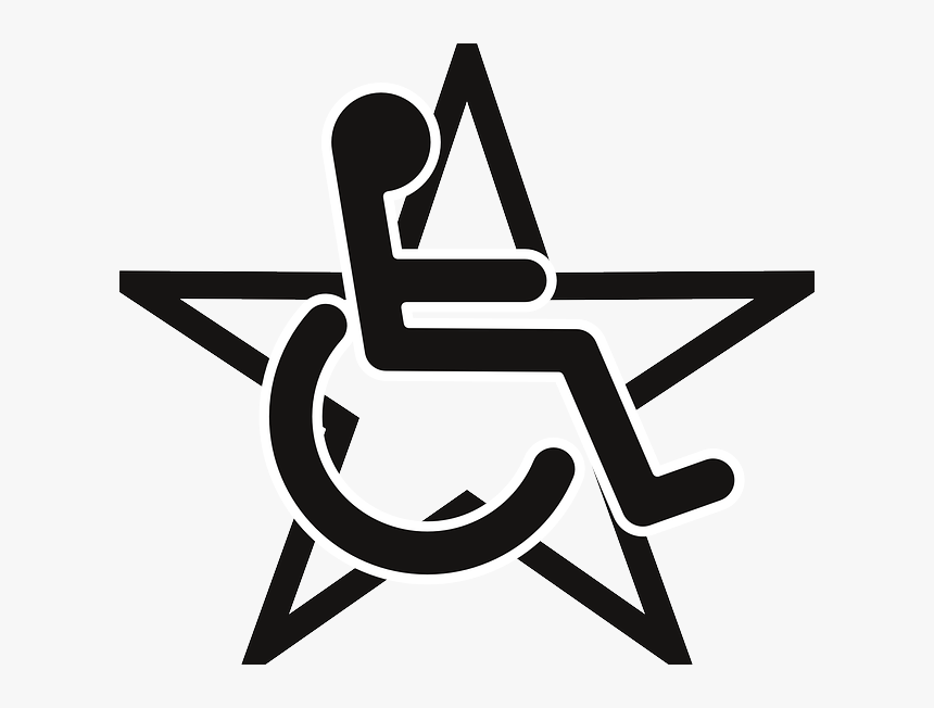 Paralympic, Disabled, Wheelchair, Black, Star - Chilling Adventures Of Sabrina Symbol, HD Png Download, Free Download