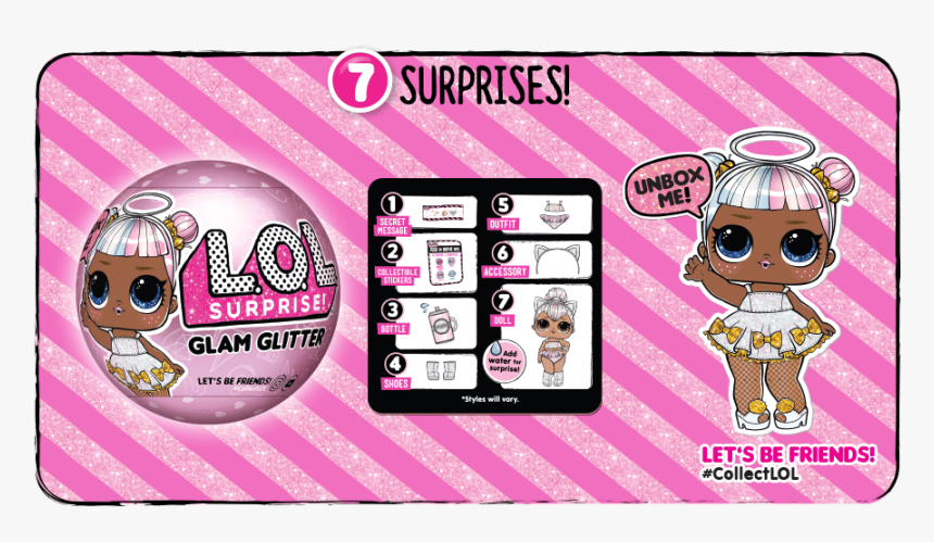 Lol Glam Glitter Series Surprises - Lol Surprise Con El Mensaje Secreto, HD Png Download, Free Download