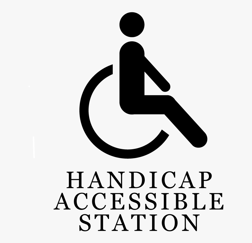Handicap Accessible Station - Sign, HD Png Download, Free Download