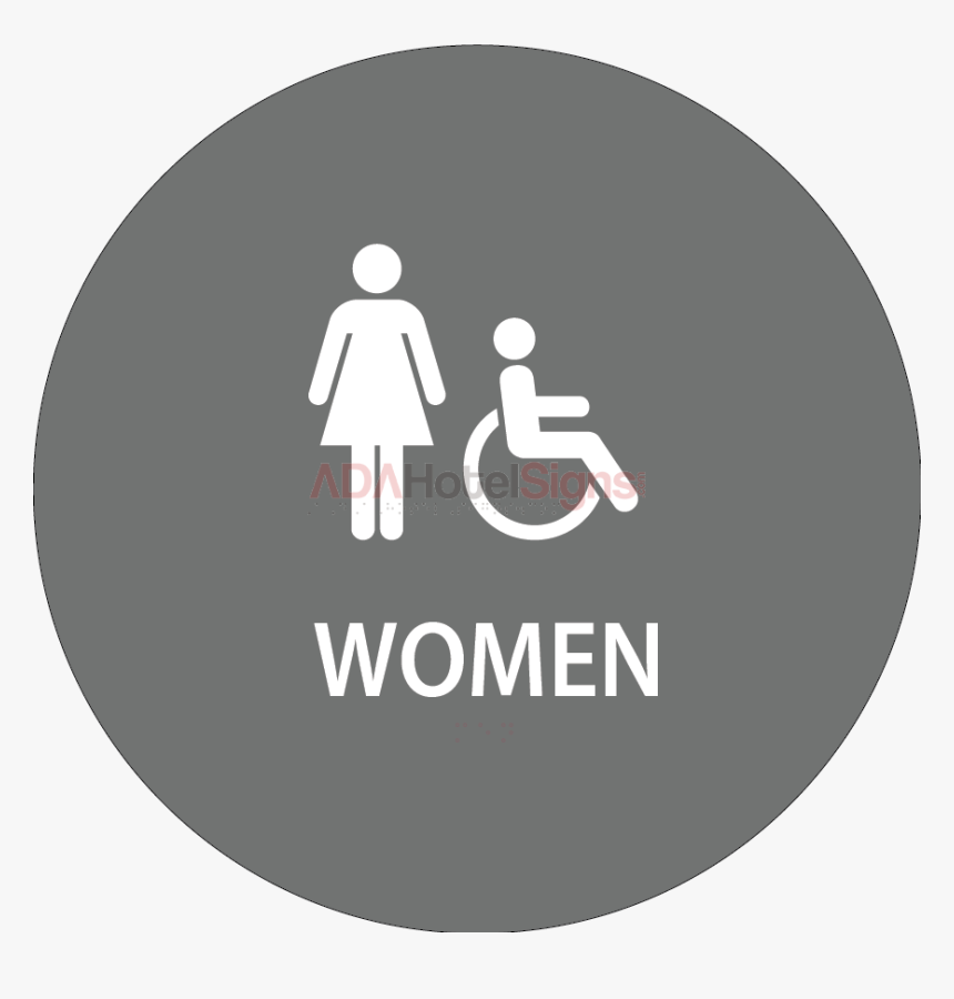 Ca Door Women"s Handicap Restroom - Women's Restroom Sign, HD Png Download, Free Download