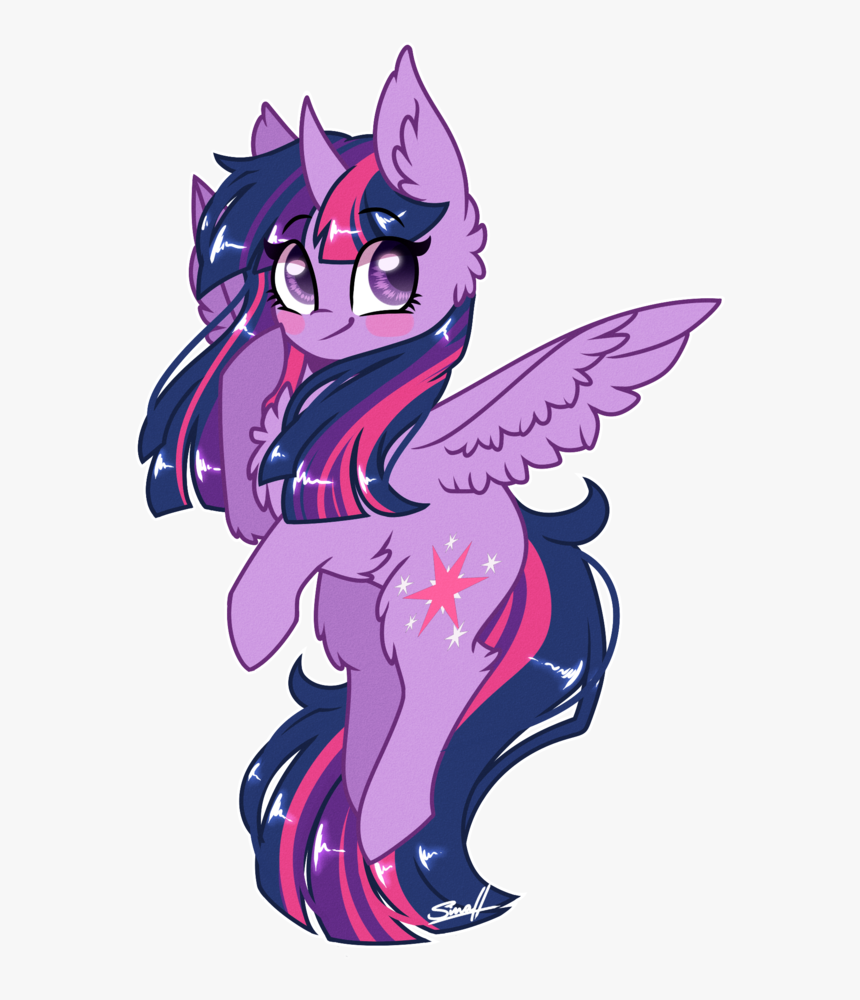 Cloud-drawings, Blushing, Chibi, Cute, Female, Fluffy, - Twilight Sparkle Fanart Cute, HD Png Download, Free Download