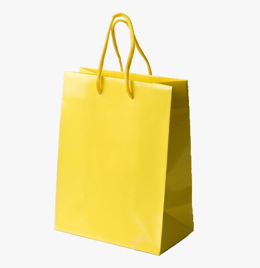 Reusable Shopping Bag Paper - Yellow Shopping Bag Png, Transparent Png, Free Download