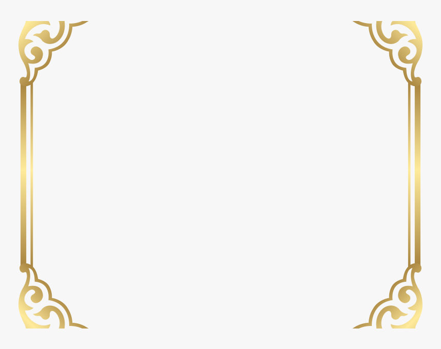 Download Fancy Border Clip Art - Gold Border Frame Png, Transparent Png, Free Download