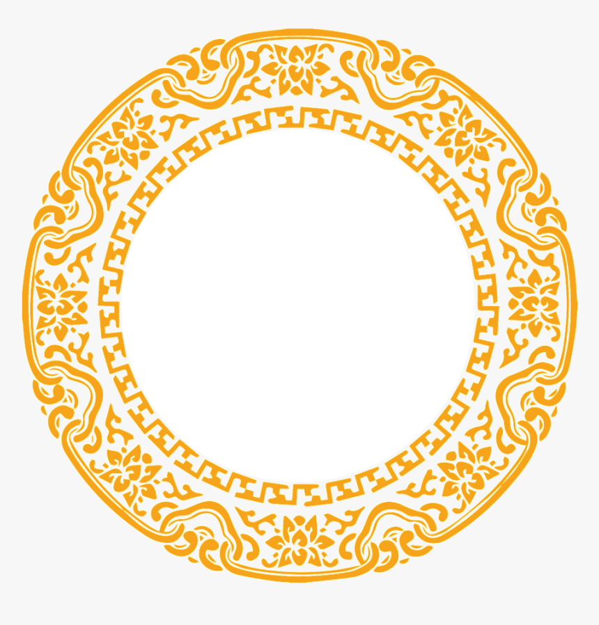 Golden Vintage Round Border Png - Hotel Ravisha Continental, Transparent Png, Free Download