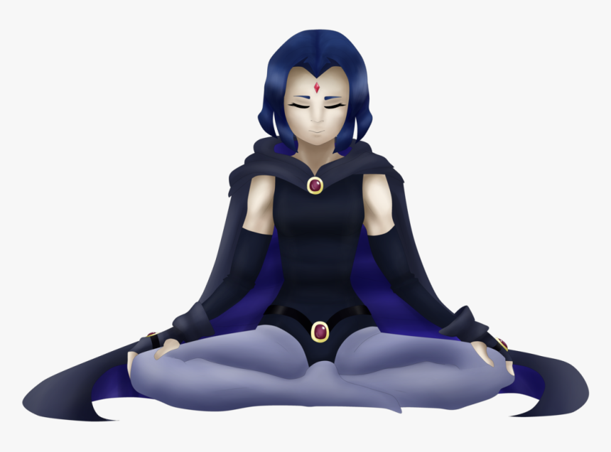 Raven Arella Batman Trigon Starfire - Sitting, HD Png Download, Free Download