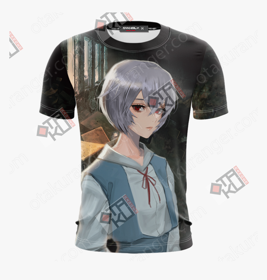 Shin Seiki Evangelion Ayanami Rei Unisex 3d T-shirt - Jojo's Bizarre Adventure Jotaro Shirt, HD Png Download, Free Download