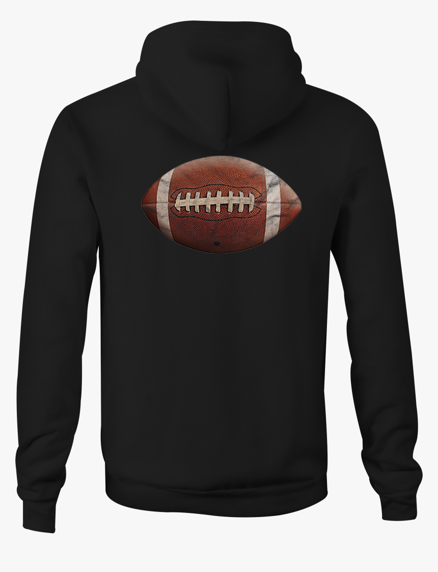 Football Zip Up Hoodie Leather Laces Hooded Sweatshirt - Kick American Football, HD Png Download, Free Download