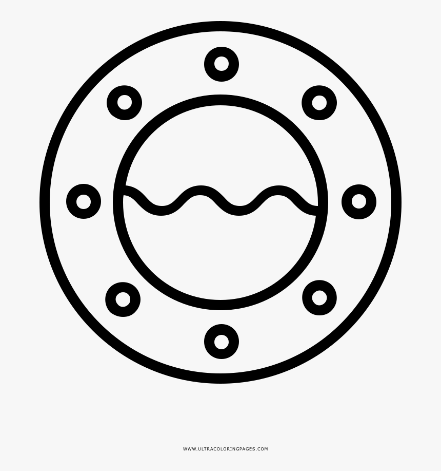 Porthole Coloring Page - Circle, HD Png Download, Free Download