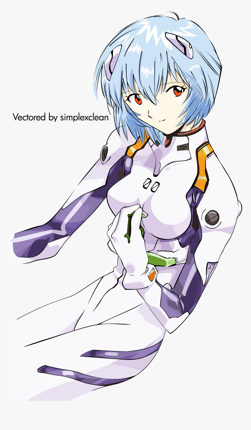 Rei Neon Genesis Evangelion Drawing, HD Png Download, Free Download