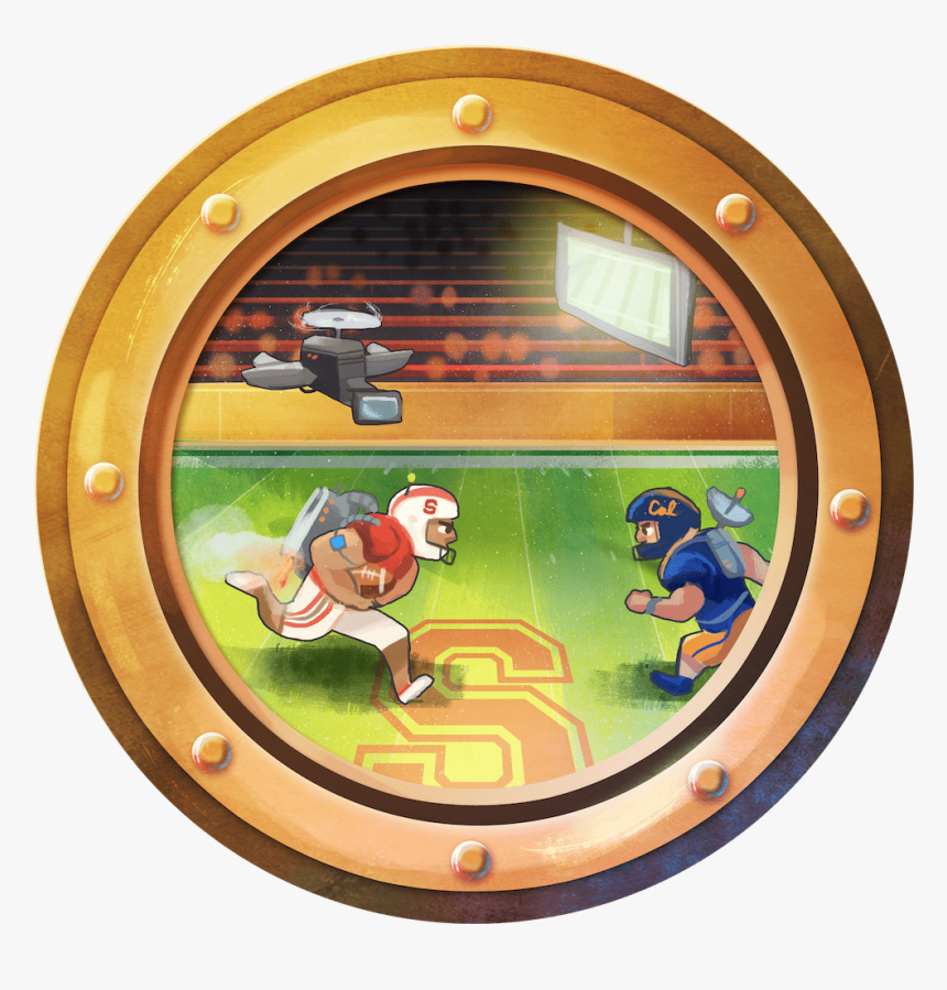 High Tech Football Porthole By Louie Zong Via Artcorgi - Houdini's Escape Room Titanic, HD Png Download, Free Download