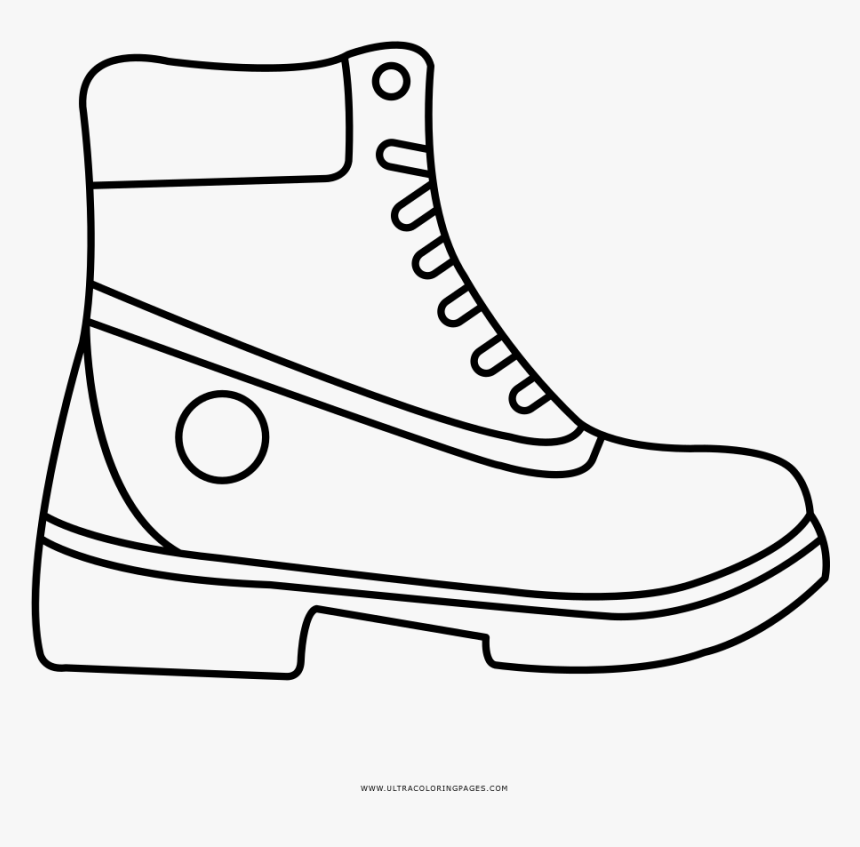 Timberland Coloring Page - Work Boots, HD Png Download, Free Download