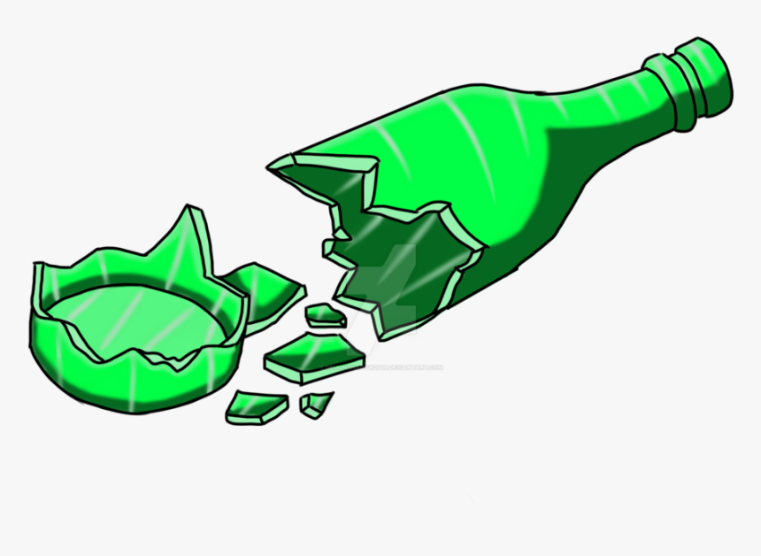 Collection Of Smashed - Broken Glass Bottle Clipart, HD Png Download, Free Download