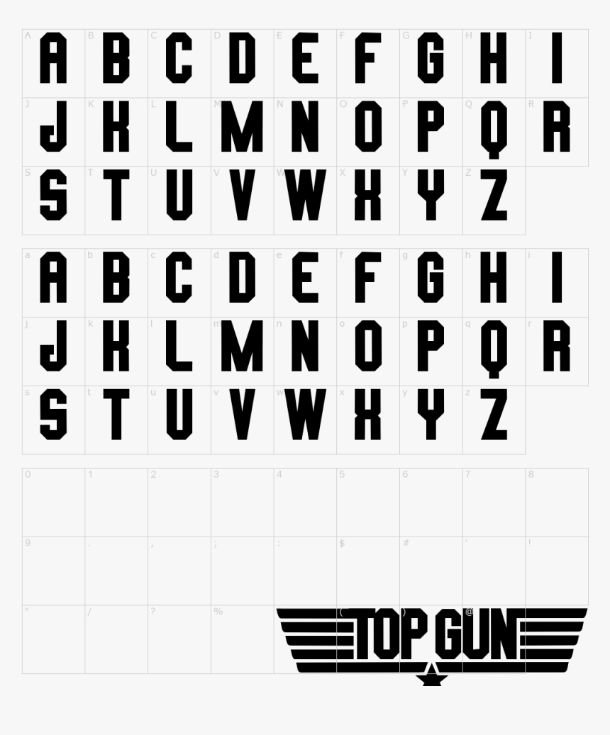 Top Gun Logo Png - Top Gun Font Mac, Transparent Png, Free Download