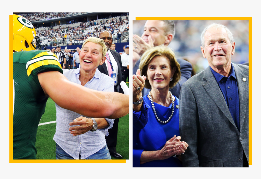 Ellen Degeneres Laura Bush And George W - Ellen Degeneres And George Bush, HD Png Download, Free Download