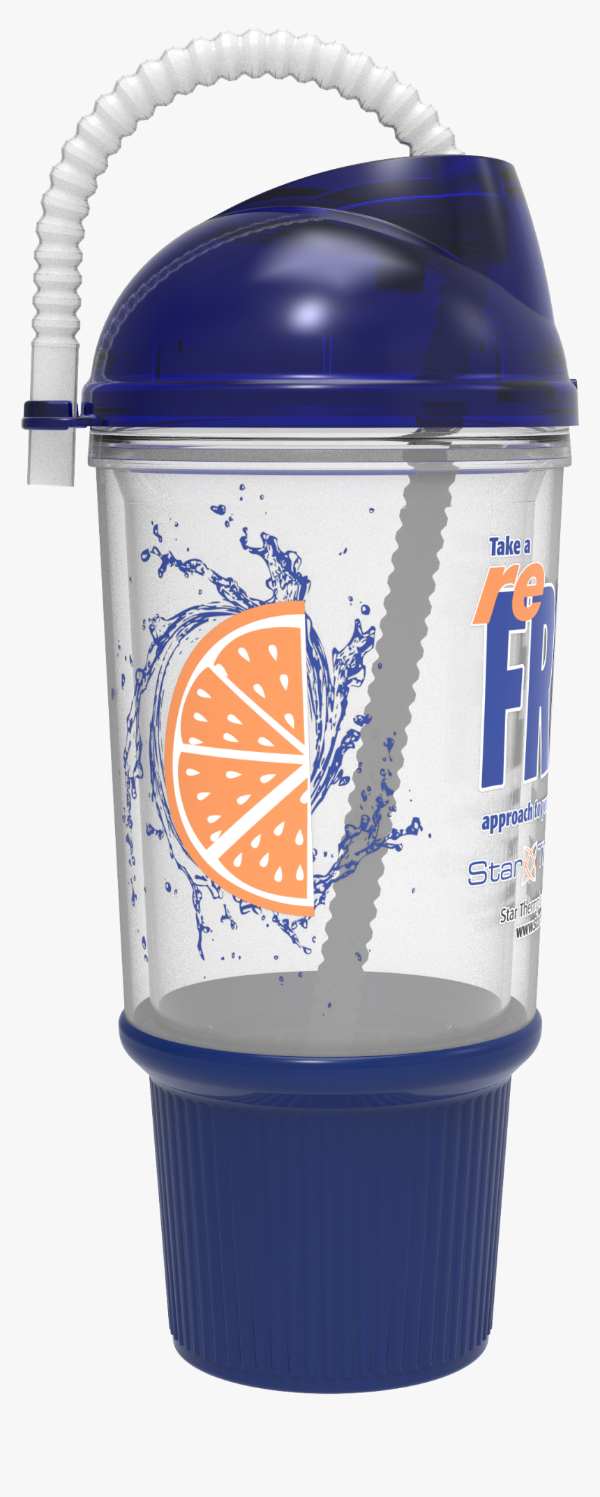 24oz Gripper Tumbler With Dome Lid And Straw - Orange Soft Drink, HD Png Download, Free Download