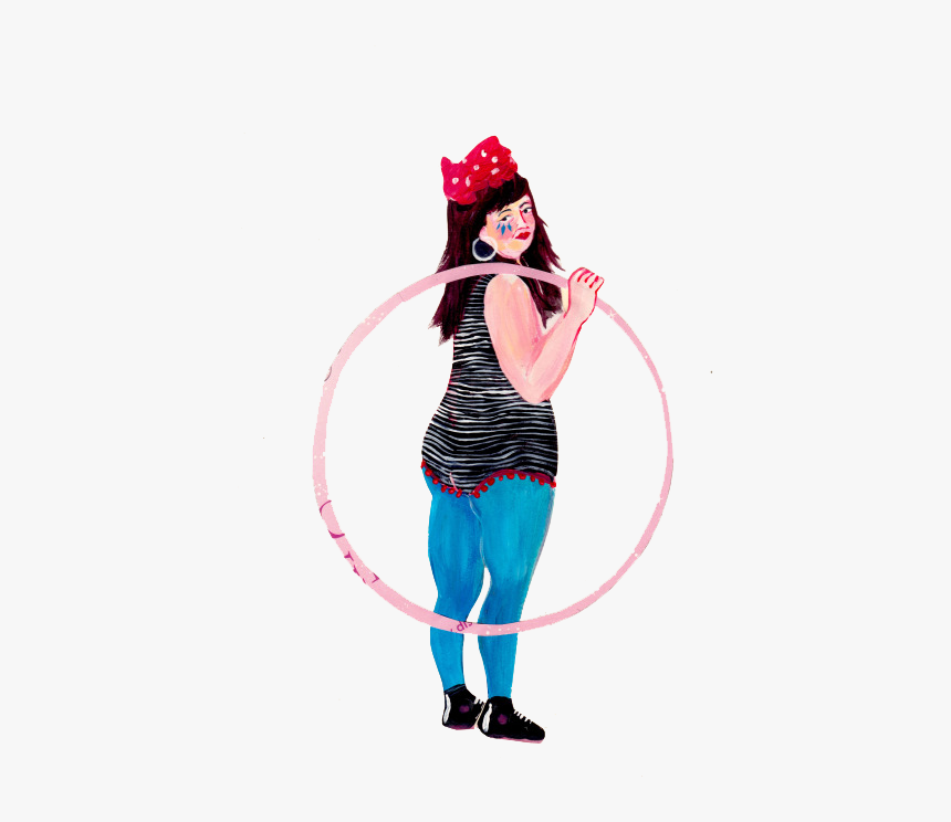 Hula Hoop Hooping Illustration - Girl, HD Png Download, Free Download