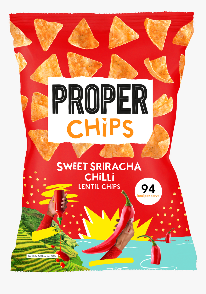 Proper Chips Lentil Chips Sweet Sriracha - Proper Chips Sweet Sriracha, HD Png Download, Free Download
