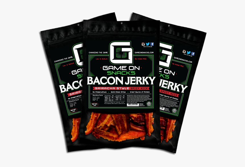 Sriracha Bacon Jerky - Game On Snacks, HD Png Download, Free Download