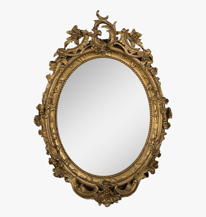 Oval Mirror Png - Antique Old Fashioned Photo Frames, Transparent Png, Free Download