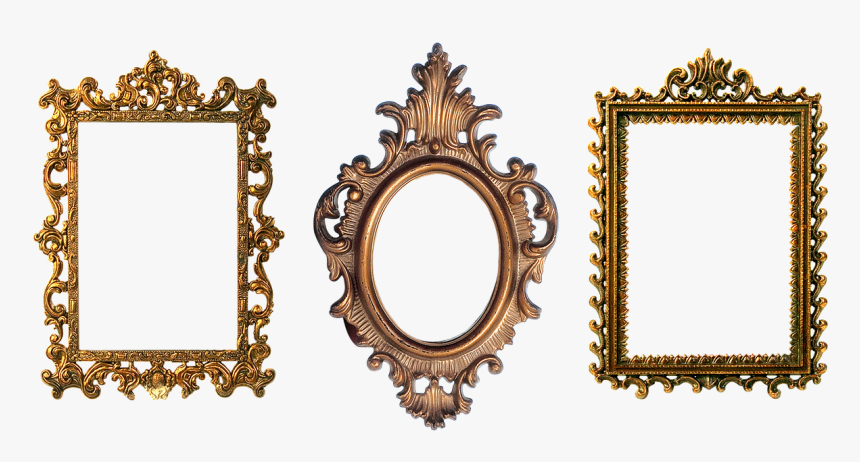 Frame, Carved, Gold, Design, Filigreed, Decorative - Square Silver Frame Png, Transparent Png, Free Download