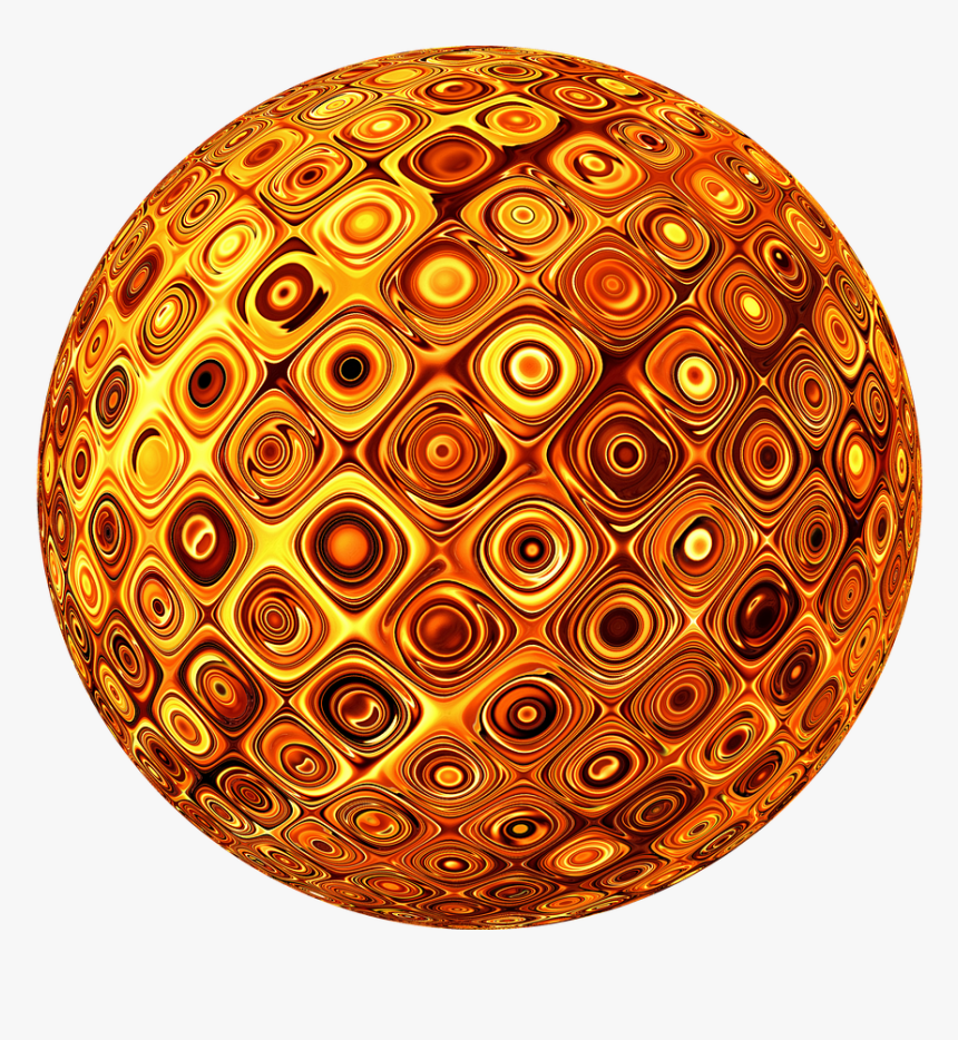 Deco Ball Isolated - Bingkai Gold Bulat Png, Transparent Png, Free Download