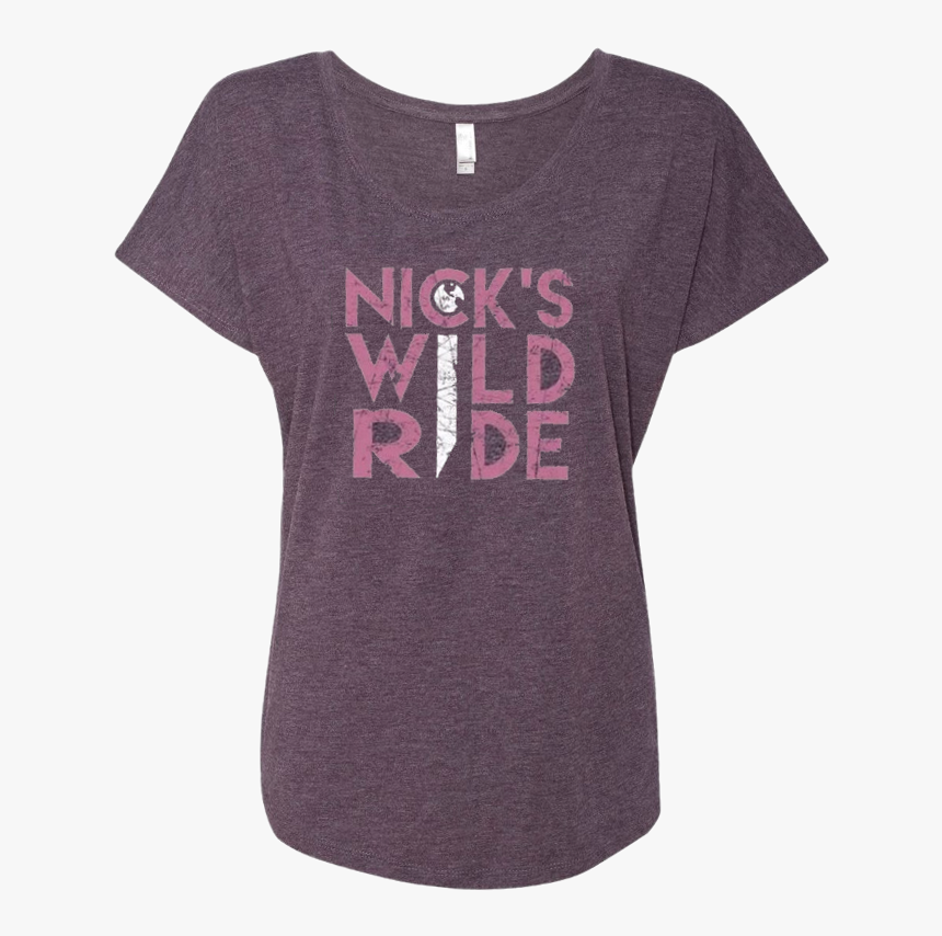 Nick"s Wild Ride Ladies Dolman Vintage Purple Tee"
 - Active Shirt, HD Png Download, Free Download