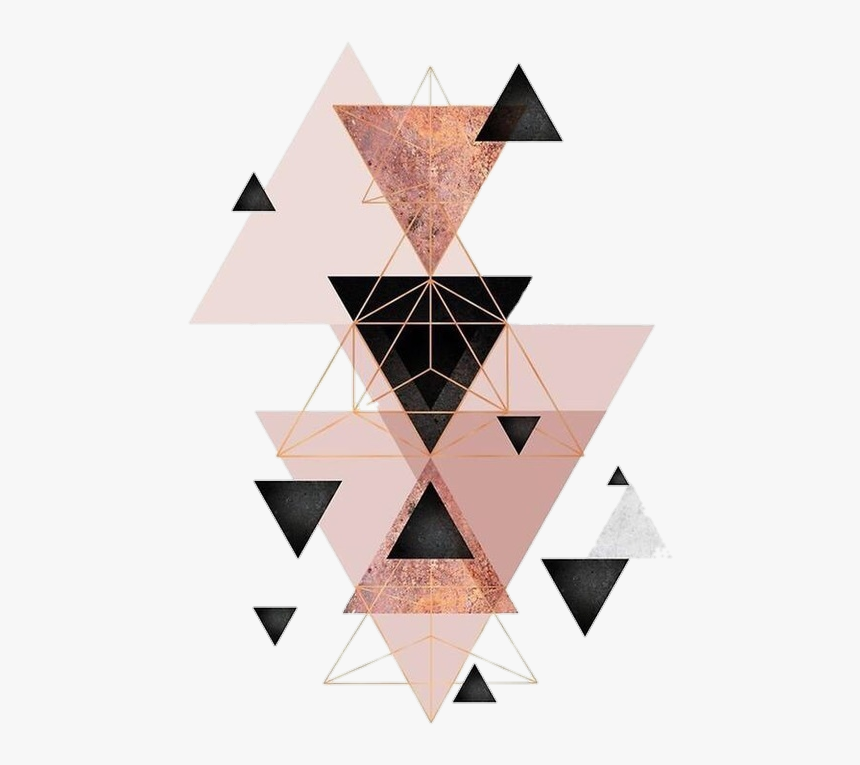 #triangles #tumblr #freetoedit #edit #overlay #sticker - Rose Gold Cool Backgrounds, HD Png Download, Free Download